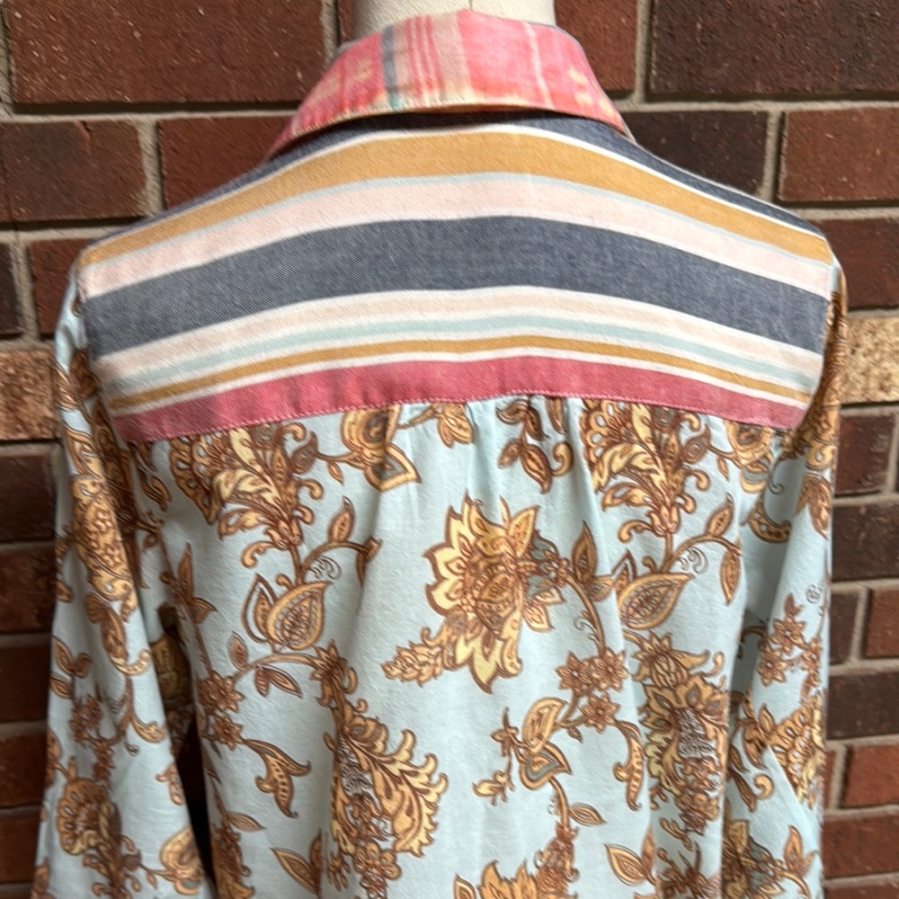 Soft Surroundings Patchwork Abstract Blouse - image 7